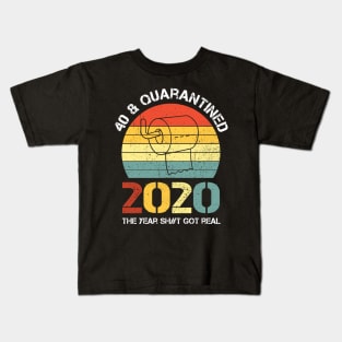 40 And Quarantine 1980 Birthday Vintage Kids T-Shirt